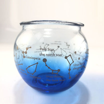Round Constellation Zodiac Candle Empty Glass Jars For Home Party Decoration