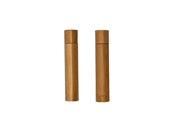 Round 15ml Bamboo Glass Wooden Roller Bottles For Perfume Essential Oil
