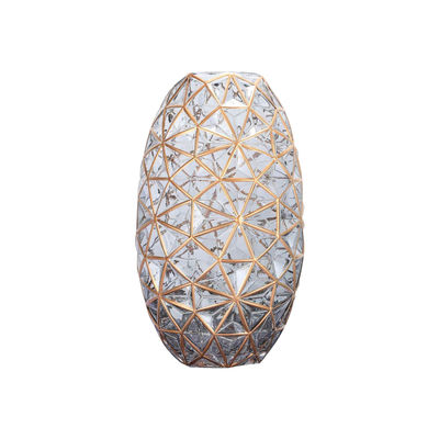 FDA Golden Decorated 20.6cm Crystal Decorative Glass Vases