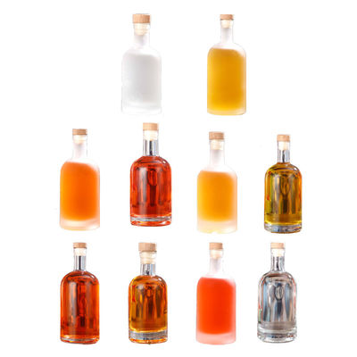 Transparent Frosted Beverage Juice Wine bottle Whisky Vodka Spirit Liquor Glass Bottle