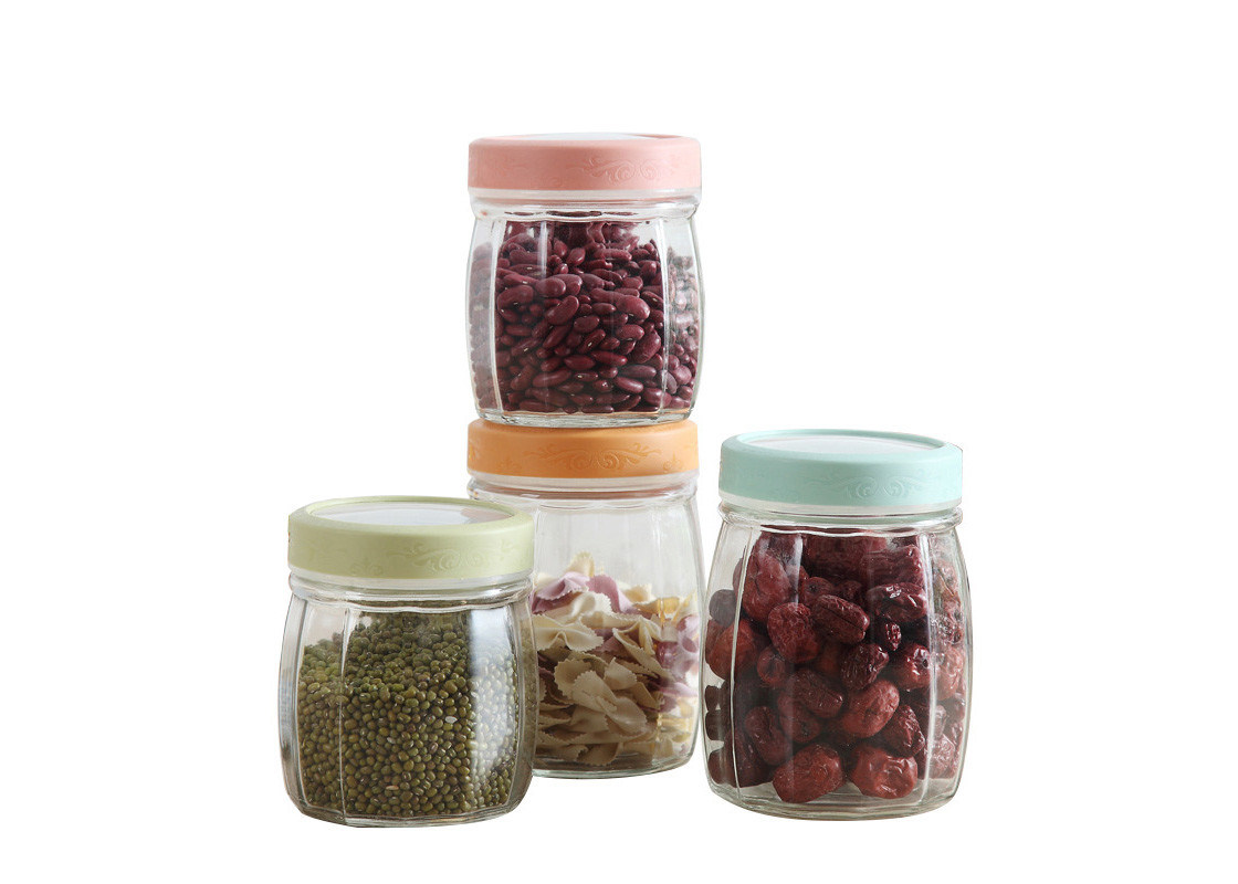 Food Grade Clear Empty Glass Jars With Lid For Food Storage 720ml