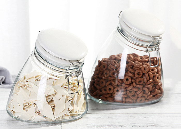 Unique Candy Empty Glass Jars Food Storage Glass Jar With Airtight