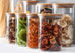 Cylinder Sealable Glass Bottles With Bamboo Lid High Borosilicate
