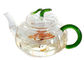 CE Standard Heat Resistant Glass Teapot / Clear Glass Tea Kettle