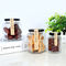 Screw Cap Hexagonal Shaped Glass Storage Jars , Spice Jam Glass Honey Jars