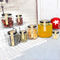 Screw Cap Hexagonal Shaped Glass Storage Jars , Spice Jam Glass Honey Jars