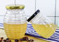 Transparent Glass Honey Jars With Aluminum Lid Round Shape YF201901030