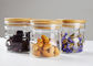 Hexagon Shape Glass Bottle Jar Kitchen Storage With Bamboo Lid SGS Certification