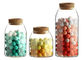 Compact Decorative Glass Bottles Empty Glass Jars Round Shape 500ml / 800ml