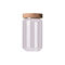 900ml Wood Cover Borosilicate Wide Mouth Glass Jars