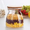 Bamboo Cover 1100ml Borosilicate Wide Mouth Preserving Jars