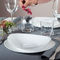 Restaurant Ingot Shaped Wind White Glass Ceramic Plate