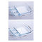 Clear Microwave Heating Partition Glass Bento Plate