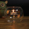 Custom Clear Round Double Decor Glass Candlestick
