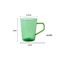 Summer Green Amber High Borosilicate Glass Cup 420ml With Handle