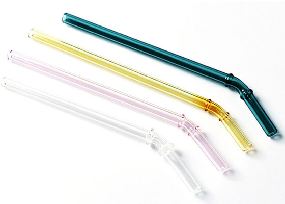 Eco Friendly Glass Drinking Straws , Clear Decorative Glass Straws