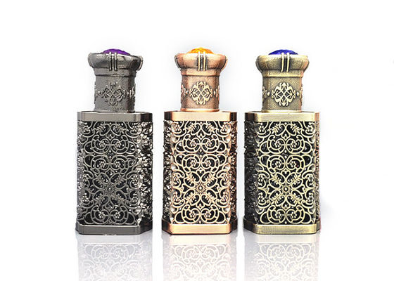 Decorative Glass Perfume Bottles 10ml Flat Shape Fashionable Appearance