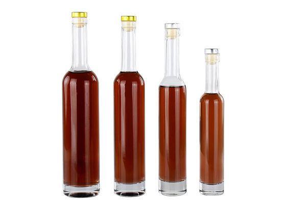 Custom Empty Glass Wine Bottles With Cork High Grade Modern Design