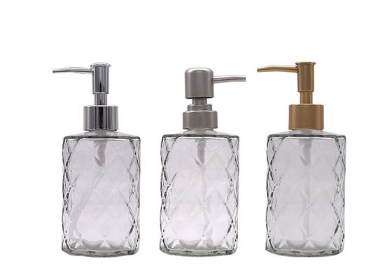 Soap Empty Glass Jars 500ml Hand Sanitizer Bottle With Stainless Steel Pump