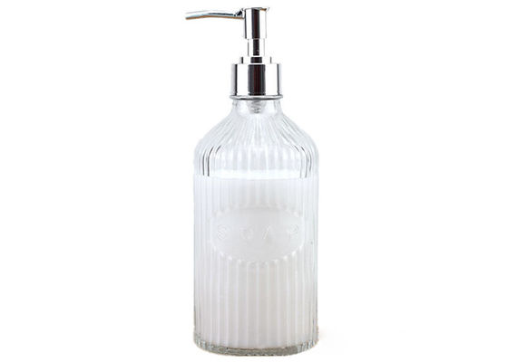 Lotion Liquid Soap Empty Glass Jars Pump Spray Bottle Lead Free Glass Materials