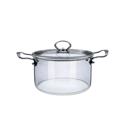 Custom Made Transparent High Borosilicate Glass Soup Pot