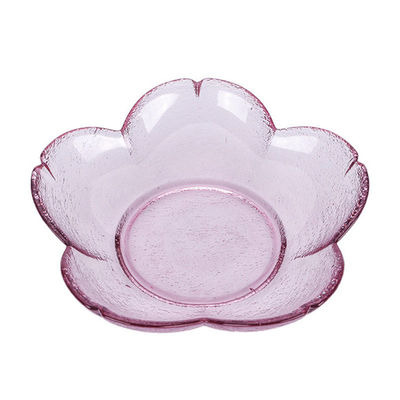 Creative Pink Cherry Blossom Glass Fruit Salad Plate