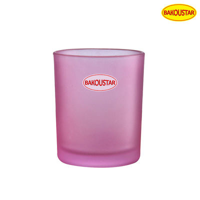 Lead Free Hygienic Multi Color Glass Candle Cups With Lids