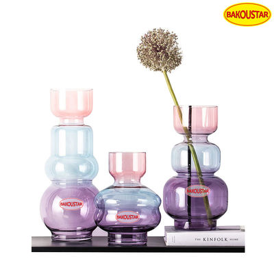 Hand Blown Lead Free Colored Decorative Glass Vases