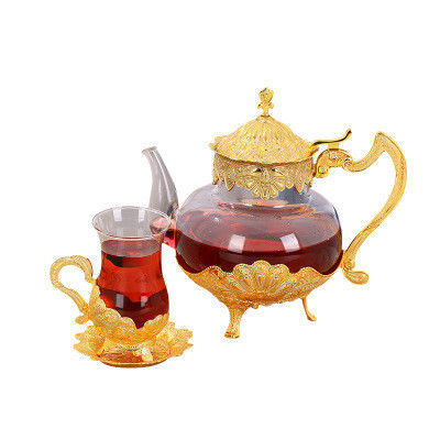 600ml Borosilicate Vintage Heat Resistant Glass Teapot