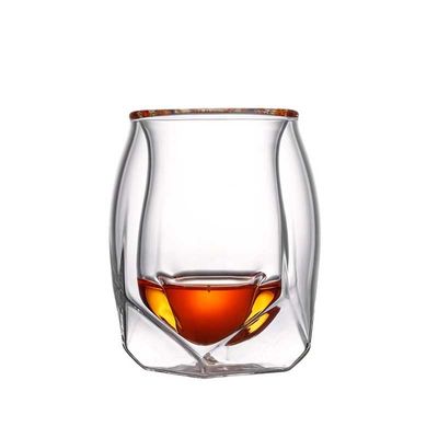Borosilicate Double Personalized Glass Cup Heat Resistant For Beverage Whisky