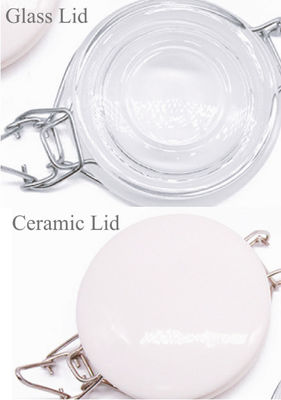 Custom 350ML Wide Mouth Glass Storage Jars With Airtight Lids