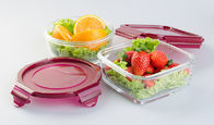300ML Square Glass Food Storage Containers BPA Free With Airtight Lids