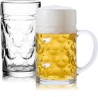 500ML Classic Glass Beer Mug With Handle Customized Acceptable