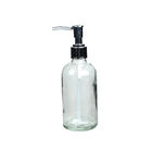 Bathroom 16OZ Refillable Glass Soap Dispenser With Pump Stainless Steel