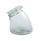 Empty Clear Glass Storage Jars 1780ML Glass Jar With Sealed Lid