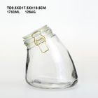 Empty Clear Glass Storage Jars 1780ML Glass Jar With Sealed Lid