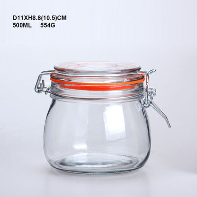 Household Empty Glass Jars For Food Storage Airtight FDA certified