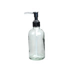 OEM Clear Glass Soap And Lotion Dispenser Cylinder 9 Ounces Capacity