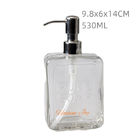 530ML Square Glass Soap Dispenser Bottles Travel Lotion Container