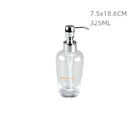 11OZ Crystal Glass Soap Dispenser Bottles Countertop Glass Jar Hand Soap
