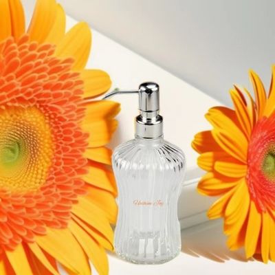 Bathroom Refillable Liquid Soap Dispenser Glass Hand And Dish Soap Dispenser Set