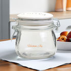 Home Empty Glass Jars With Ceramic Lids Airtight Canisters Style