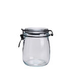 Round Glass Coffee Storage Jars Container 750ML Sealable Glass Jars