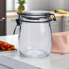 Modern Empty Glass Jars Transparent Leakproof Glass Lid Canisters