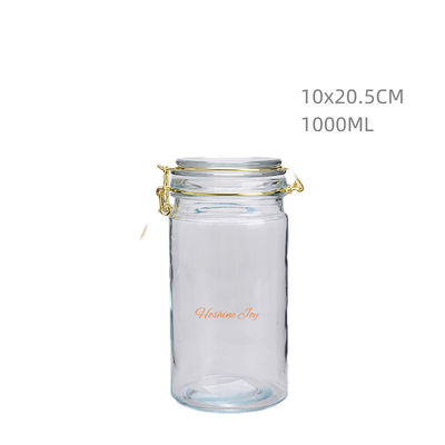 1000ML Airtight Glass Spice Jars Empty Clear Seasoning Containers