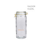 Versatile Empty Glass Jars 1550ML Large Glass Storage Jar With Clip Lid