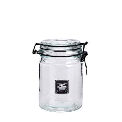 Food Storage Empty Glass Jars Translucent 750ML Glass Sauce Jars