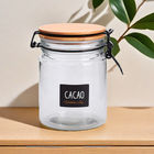 Baking Empty Glass Jars 750ML Glass Canisters With Bamboo Lids