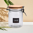 Baking Empty Glass Jars 750ML Glass Canisters With Bamboo Lids