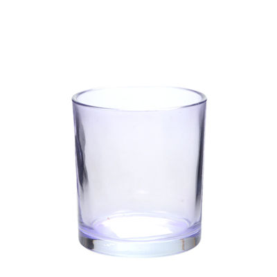 Decor Purple Glass Votive Candle Holders Smooth Surfaces 330ML